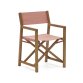 Silla plegable de exterior Thianna terracota y de madera maciza de acacia FSC 100%