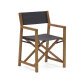 Thianna folding outdoor chair in black with solid acacia wood FSC 100%