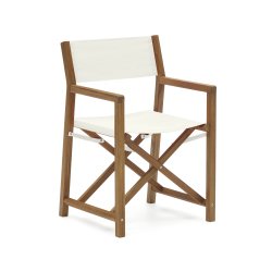 Thianna folding outdoor chair in beige with solid acacia wood FSC 100%