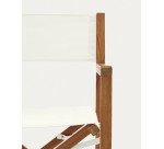 Folding outdoor chair Thianna in beige and acacia wood