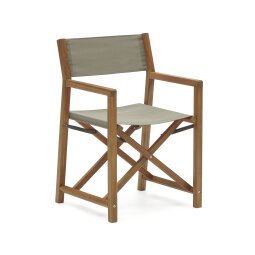 Thianna folding outdoor chair in green with solid acacia wood FSC 100%