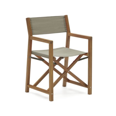 Thianna folding outdoor chair in green with solid acacia wood FSC 100%