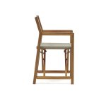Outdoor folding chair Thianna in green and acacia wood