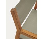 Outdoor folding chair Thianna in green and acacia wood