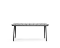 Mesa de exterior Joncols de aluminio con acabado pintado gris 180 x 90 cm