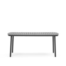 Table d'extérieur Joncols - structure aluminium - L 180 x P 90 cm grise