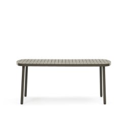 Mesa de exterior Joncols de aluminio con acabado pintado verde 180 x 90 cm