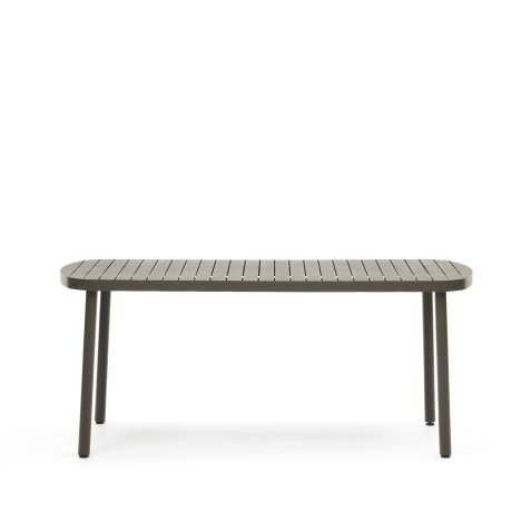 Mesa de exterior Joncols de aluminio con acabado pintado verde 180 x 90 cm