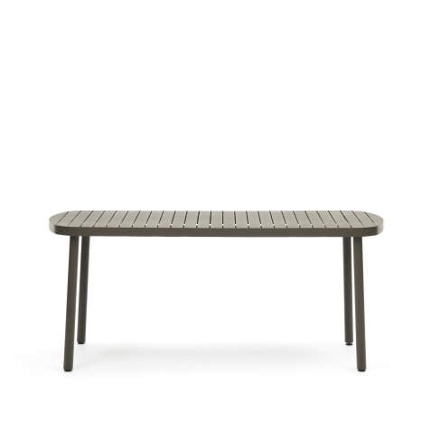 Table d'extérieur Joncols - structure aluminium  verte L 180 x  P 90 cm