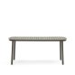 Joncols outdoor aluminium table with a powder coated green finish, 180 x 90 cm