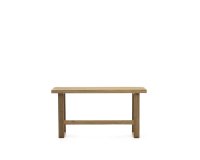 Banco alto 100% exterior Canadell de madera maciza de teca reciclada 130 cm