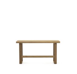 Banco alto 100% exterior Canadell de madera maciza de teca reciclada 130 cm