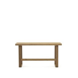 Canadell 100% outdoor solid recycled teak tall bench, 130 cm