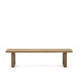 Canadell 100% outdoor solid recycled teak bench, 210 cm