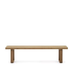 Canadell 100% outdoor solid recycled teak bench, 210 cm