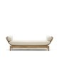 Catalina sun lounger, in beige cord and solid FSC acacia wood