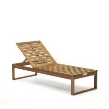 Chaise longue d'extérieur Sulamita en bois d'acacia FSC 100%