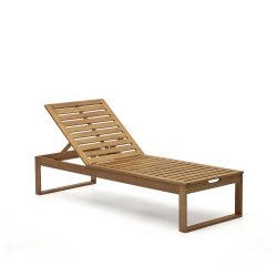 Tumbona de exterior Sulamita de madera maciza de acacia FSC 100%