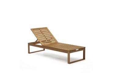 Tumbona de exterior Sulamita de madera maciza de acacia FSC 100%