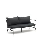 Bramant steel 2 seater sofa with black finish, 175.5 cm