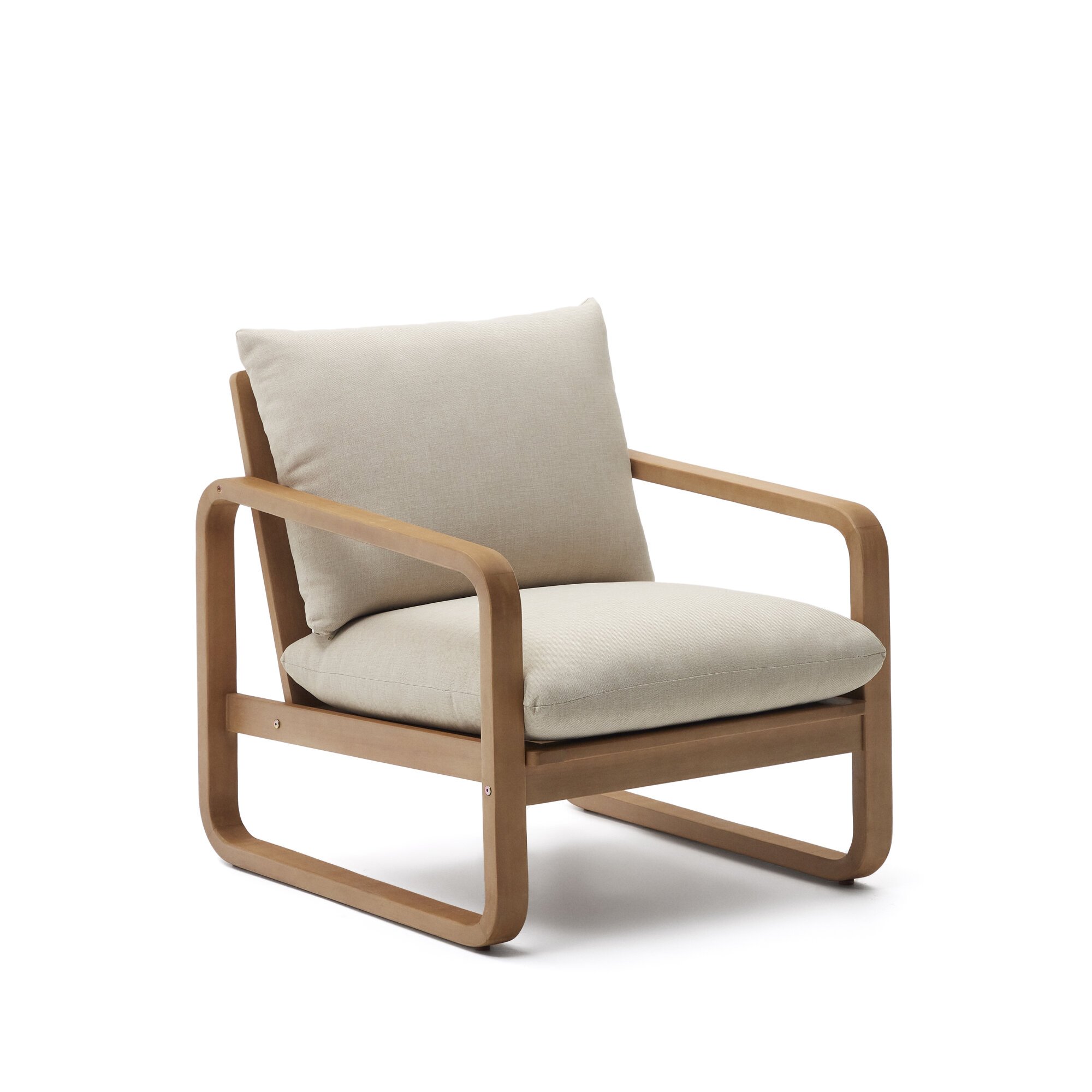 Sacaleta solid eucalyptus wood armchair