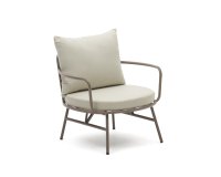 Sillón Bramant de acero con acabado malva