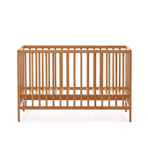 Shantal solid ash wood cot in natural finish, 60 x 120 cm