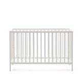 Cuna Shantal de madera maciza de haya acabado blanco 60 x 120 cm