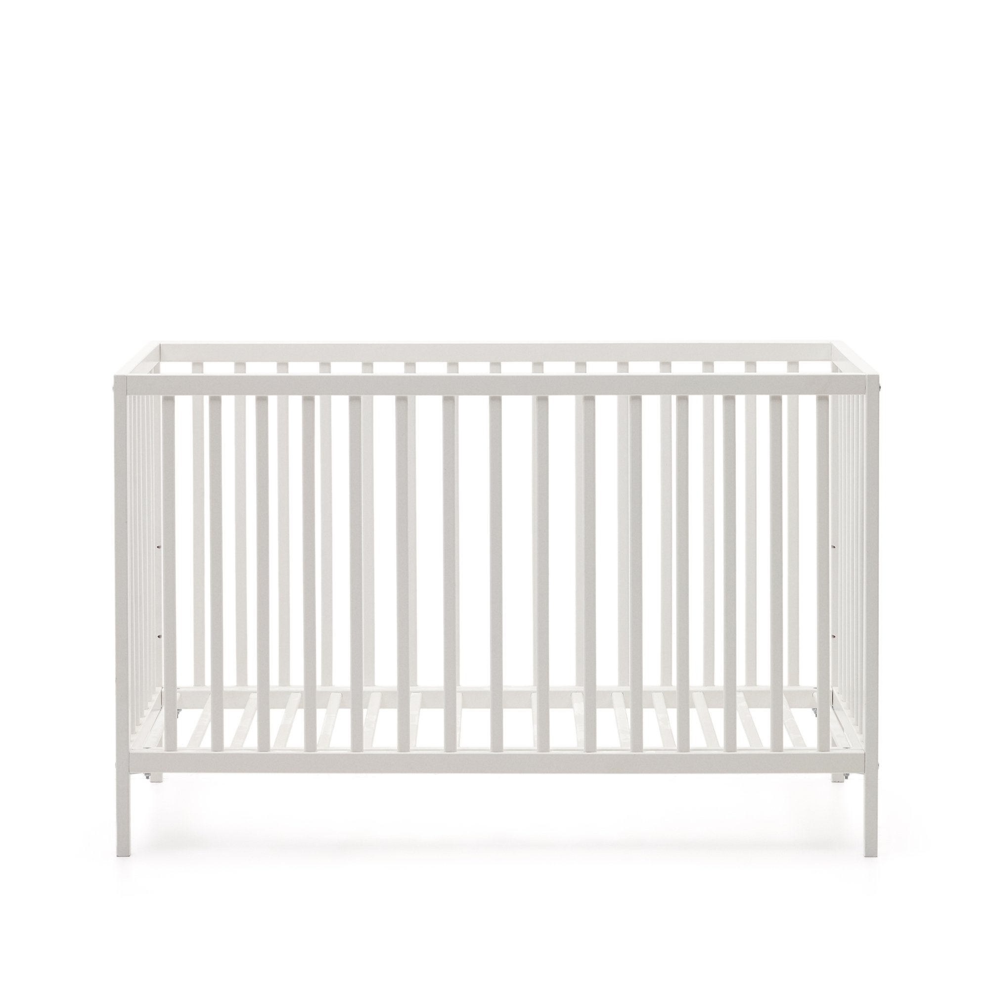 Shantal solid ash wood cot in white finish, 60 x 120 cm