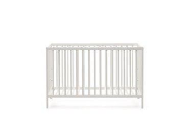 Shantal solid ash wood cot in white finish, 60 x 120 cm