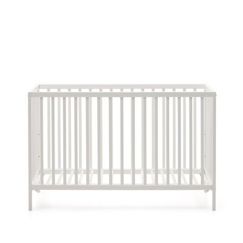 Shantal solid ash wood cot in white finish, 60 x 120 cm