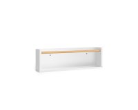 Estante Shantal de madera maciza de haya acabado blanco 10 x 50 cm