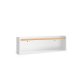 Shantal solid ash wood shelf in white finish, 10 x 50 cm