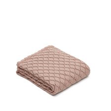 Couverture Ria en tricot rose 70 x 100 cm