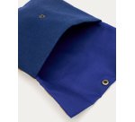 Estuche Yanil azul de cuadros vichy con conejito bordado