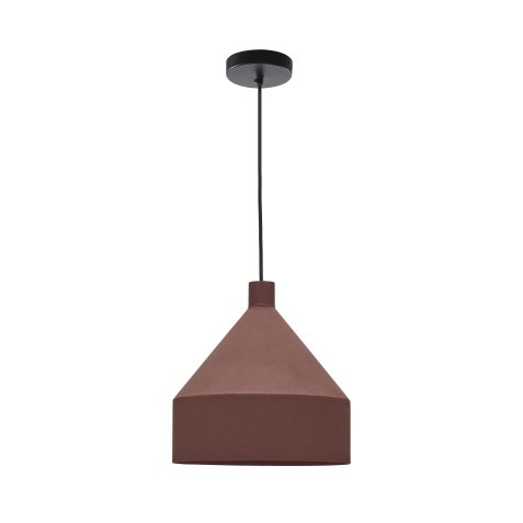 Peralta ceiling lamp in metal with a terractotta painted finish, Ø 30 cm