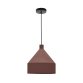 Peralta ceiling lamp in metal with a terractotta painted finish, Ø 30 cm