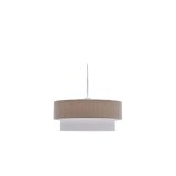 Bianella ceiling lamp in cotton and beige corduroy,  Ø 40 cm.