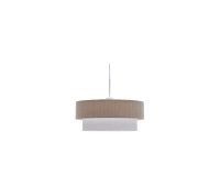 Lámpara de techo Bianella de algodón y pana beige Ø 40 cm
