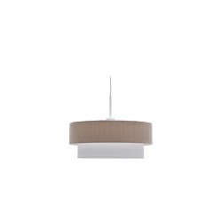 Lámpara de techo Bianella de algodón y pana beige Ø 40 cm
