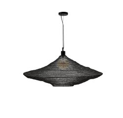 Lámpara de techo Makai de metal con acabado negro Ø 87 cm