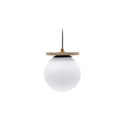 Malachi ceiling lamp with glazed glass and travertine stone