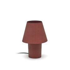 Canapost table lamp in metal with a terracotta painted finish