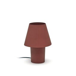 Canapost table lamp in metal with a terracotta painted finish