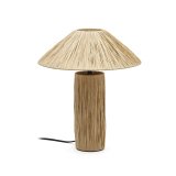 Lampe de table Samse en raphia naturel