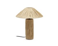 Lámpara de mesa Samse de rafia natural