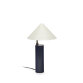 Shiva metal table lamp with blue and white painted finish, 25 cm