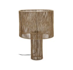 Lámpara de mesa Pontos de yute con acabado natural