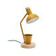 Lampe de bureau Katia en bois et métal moutarde