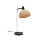 Damila table lamp in rattan and black metal